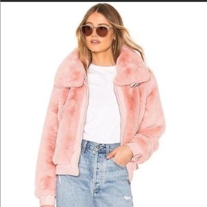 NWOT Blank NYC Pink Fur Jacket Size XS
